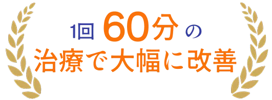 1回60分の治療で大幅に改善